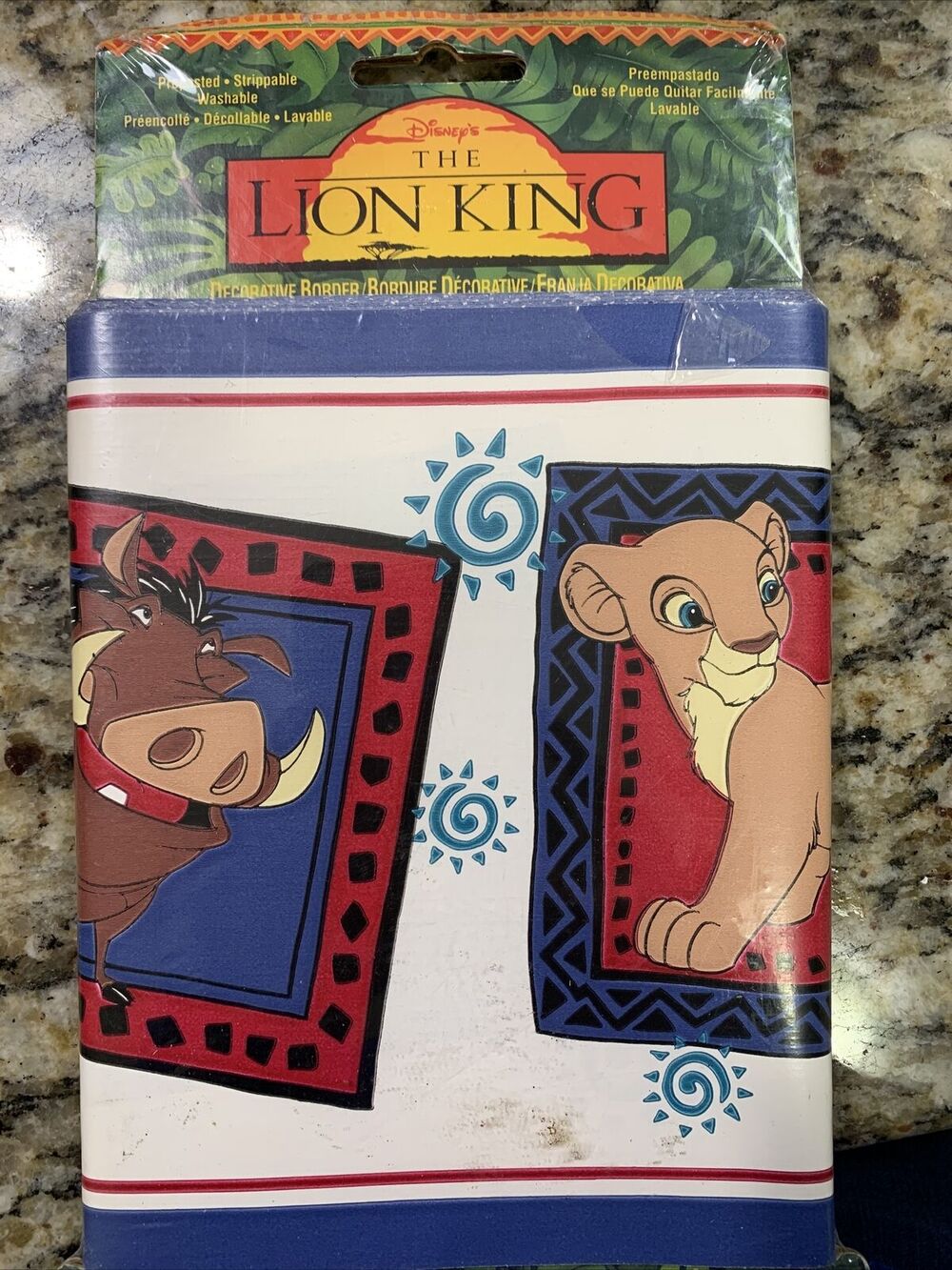 vintage Disney The Lion King Simba’s Pride, Nala wall paper Border Pumbaa- 5yds